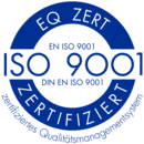 Blaues Siegel ISO 9001 Zertifizierung